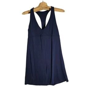 Carve Designs La Jolla Dress Sz L Navy Blue Racerback Beach Sustainable NWT $92